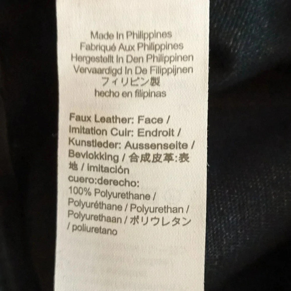 NEW J. Crew vegan leather high waist classic straight black 5 pocket size 27 - Picture 10 of 12